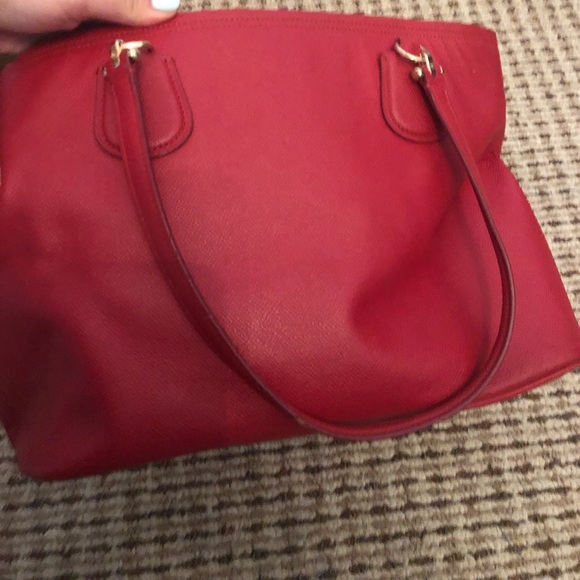 Coach red leather bag - Picture 3 of 3